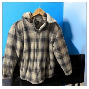 Elevanii Size 12 Plaid Kids Jacket with Hood